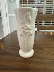 Van Briggle Pottery Vase Columbine Flower White 8.5” Tall Signed 1904