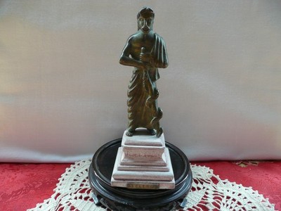 Antike Bronzeguss Skulptur altgriechisch/römisch Gott der Medizin ''ASKLEPIOS''.