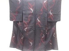 7701504: JAPANESE KIMONO / ANTIQUE KIMONO FOR SUMMER / TAISHO ROMAN STYLE / WOVE