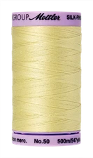 Lemon Frost 1412 | Silk-Finish Cotton 50wt - #9104 (500M / 547Y Spool) | Mettler