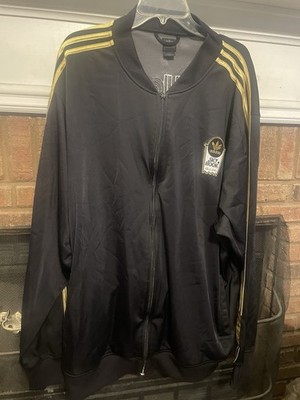 Adidas Skyhook Abdul Jabbar Track Jacket Mens 2XL Black Gold Retro 2005 Vintage