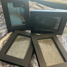 3x5 Picture Frames Black, Made of Real Glass for 6x4 Wooden Frames Set of 4 P...