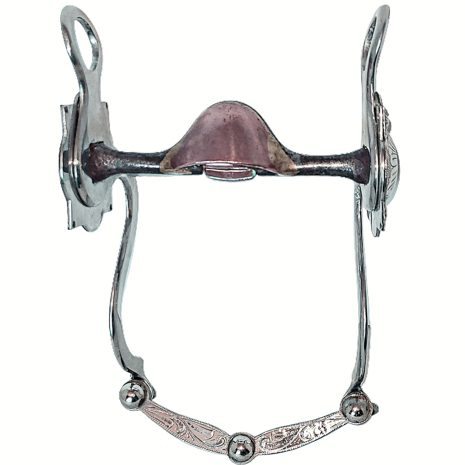 Mors Cheval Bob Avila – Cavalry S Shank – Medium Port Roller – Argenté