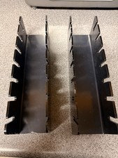 2-Piece Black Baseball Cap Organizer Rack Storage Display Stand 7 Slot Holder