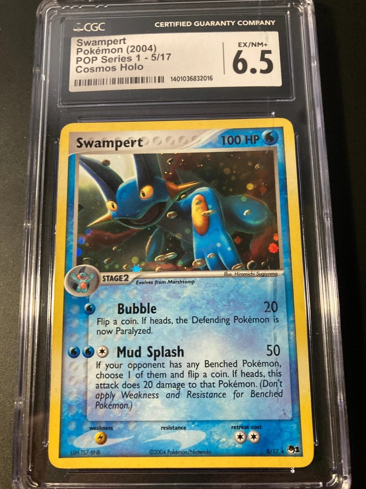 CGC 6.5 swampert pop series 1 holo  Pokemon