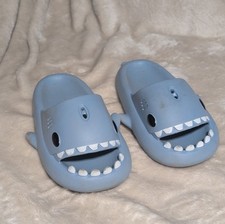 Blue Shark 3D Shark Slip-On Women's Slippers Blue Rubber EU 36-37 US 6-6.5