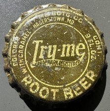 Vintage Used Try-Me Root Beer Cork Soda Bottle Cap - Hagerstown, Md.