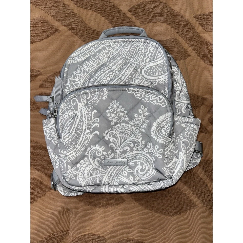 Новый с Ярлыками Vera Bradley маленький рюкзак облако серый пейсли - Изображение 2 из 4