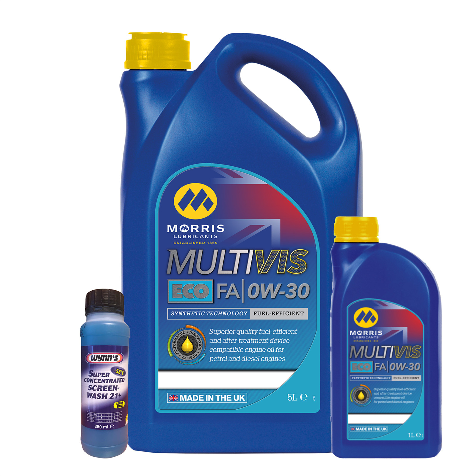 MORRIS 0w30 Fully Synthetic Engine Oil C2 WSS-M2C950 6L + Screen Wash