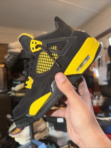 Black and Yellow Jordan 4 Size 7 | eBay
