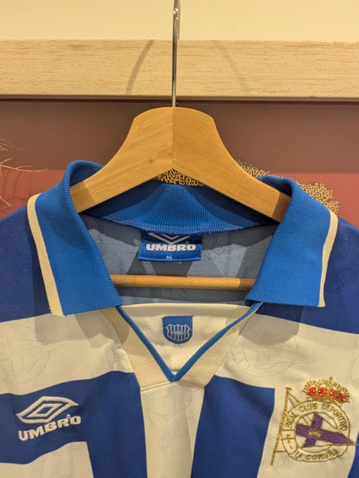 Deportivo de La Coruña 1994/95 Umbro Home Shirt – Size XL – Feiraco Sponsor  - Imagen 4 de 4