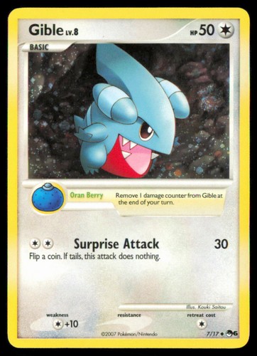 Gible 7/17 Uncommon POP Series 6 Pokemon Holo Near Mint - Afbeelding 1 van 2