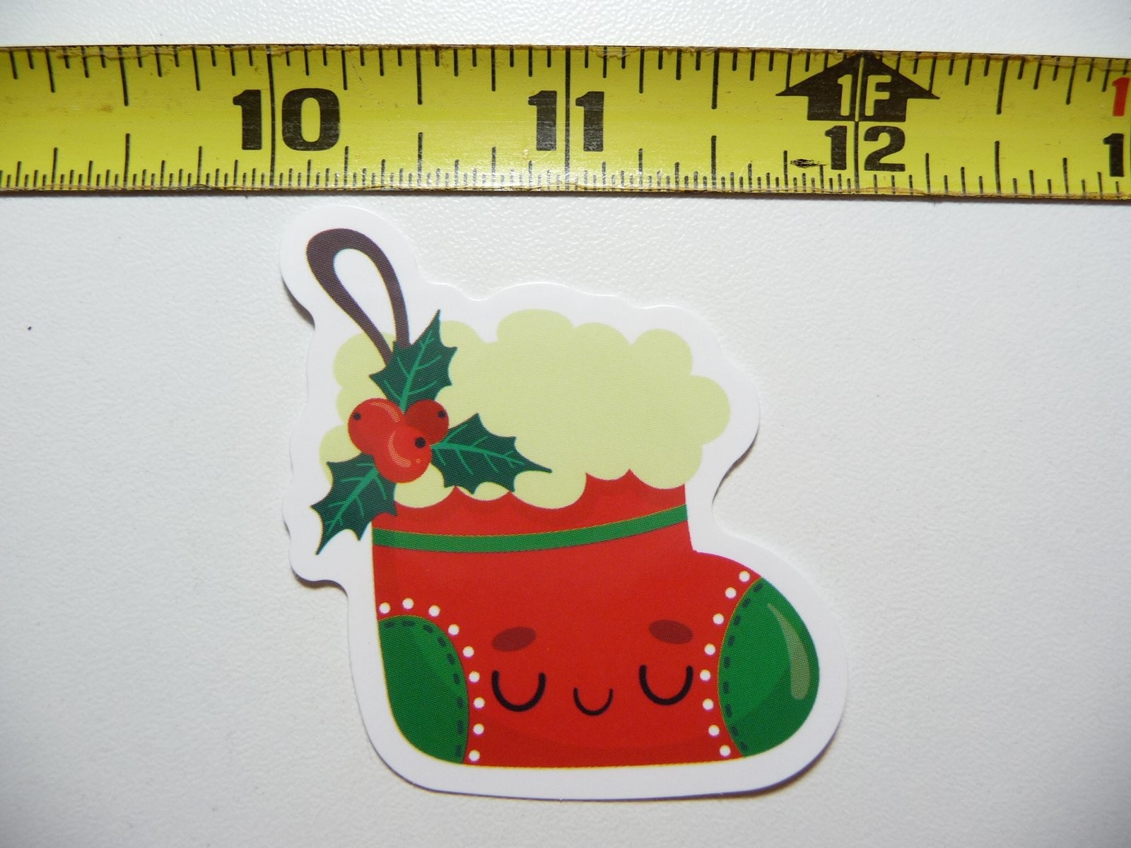 Cozy Christmas Stocking Sticker - Winter Holiday Cute Fun Decal