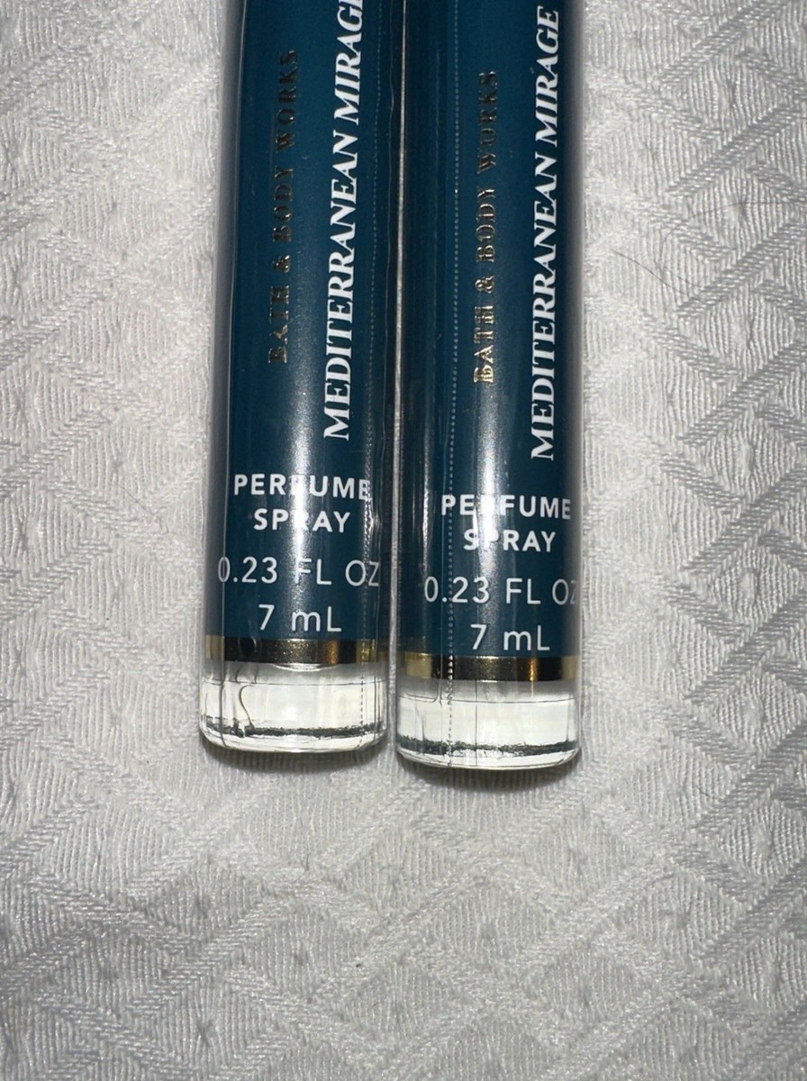 Set of 2 NEW Mediterranean Mirage Perfume PURSE Travel Size Bath