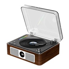 THINKYA CD Player with Bluetooth, Built-in Speaker, Brown