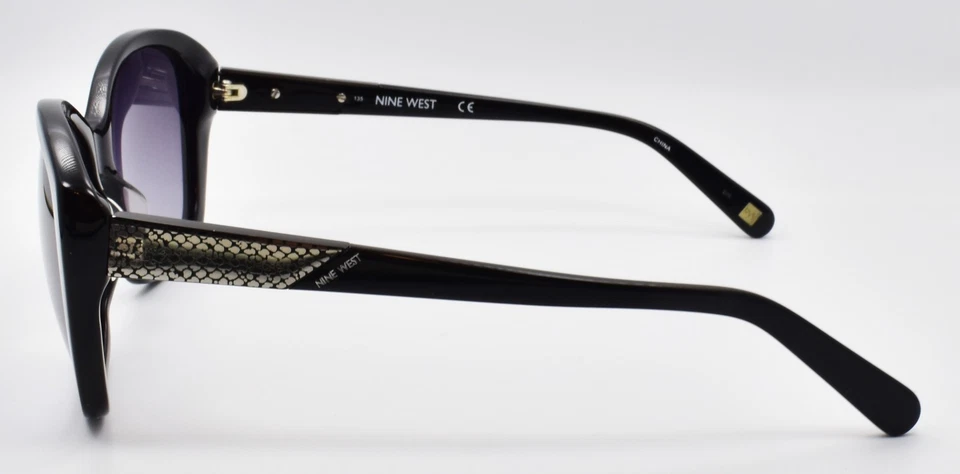 Nine West NW564S 001 Women's Sunglasses Black / Gray Gradient - Image 3 of 4