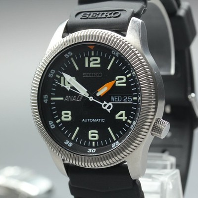 Serviced O.H MINT SEIKO ANA Pilot Limited 7S26-0620 Black Men's Automatic  Watch