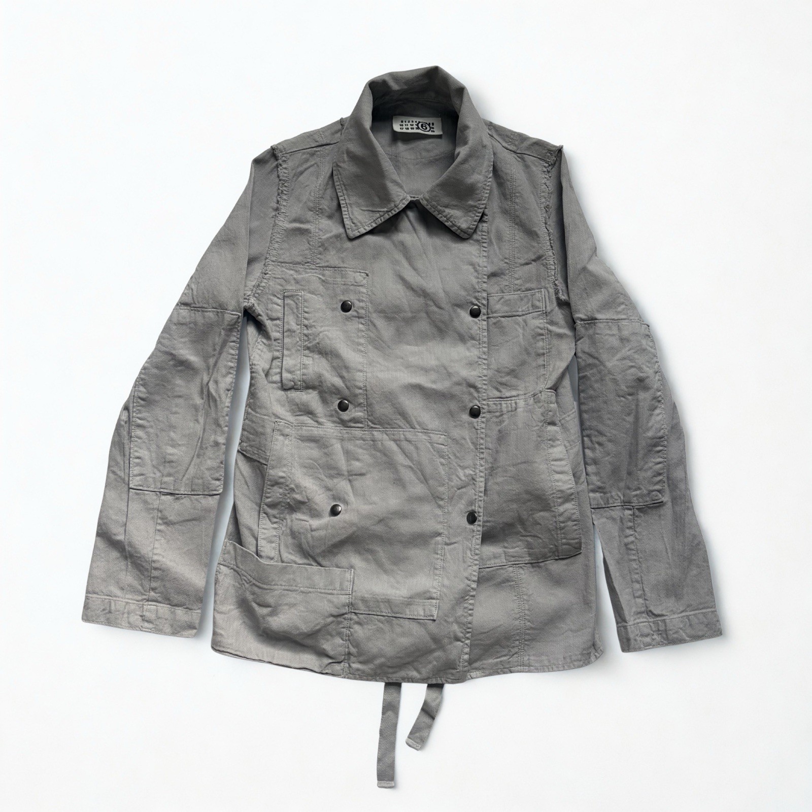 Chaqueta MM6 Maison Margiela Doble Pecho Gris Claro Italiana 38