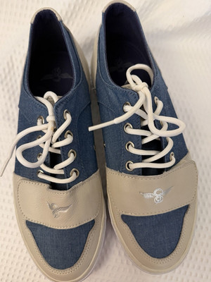 Creative Recreation Men's Blue/Beige/White Low Top Lace-Up Sneakers VCR4L012