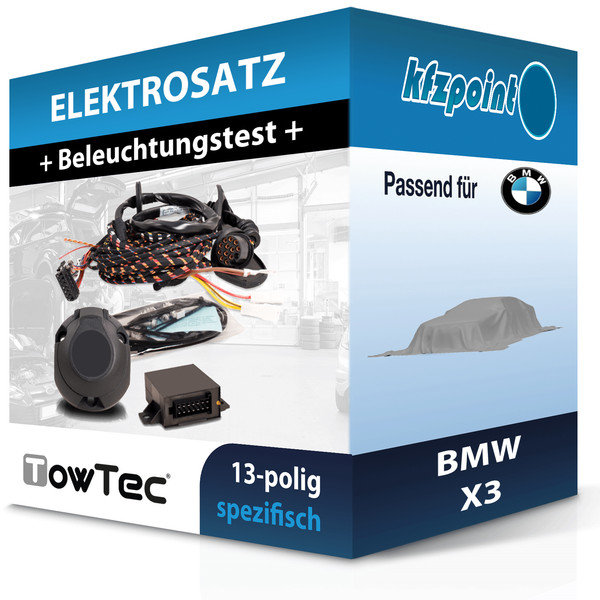 für BMW X3 08.2024-Jetzt Towtec E-Satz 13Polig Fahrzeugspezifisch NEU-image
