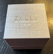 ZALES THE DIAMOND STORE Silver Ring Jewelry Presentation Box w/ Pillow EMPTY