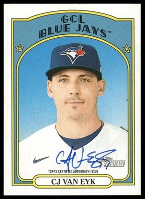 CJ Van Eyk 2021 Topps Heritage Minor League #ROA-CV Real One Autographs