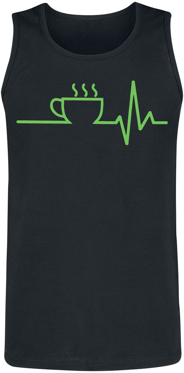 Кухонная майка Herren Kaffee EKG schwarz Funartikel, Nachhaltigkeit, Sprüche