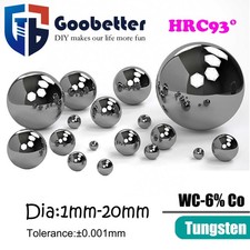 High Precision Solid Carbide Bearing Balls Dia 1mm - 20mm WC-6 Co High Hardness