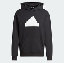 adidas Men's Future Icon Badge of Sport Hoodie Black White Size Large BNWT