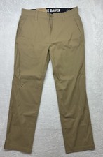 Eddie Bauer Tech Chino Pants Men 32x30 Khaki StormRepel DWR Stretch