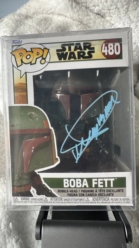 Dickey Beer Signed Star Wars Boba Fett Funko Pop #480 Blue Ink Auto Pristine COA