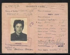 Government of Palestine ID Card Document 1946 Jewish Judaica SHOSHANA ARENZON