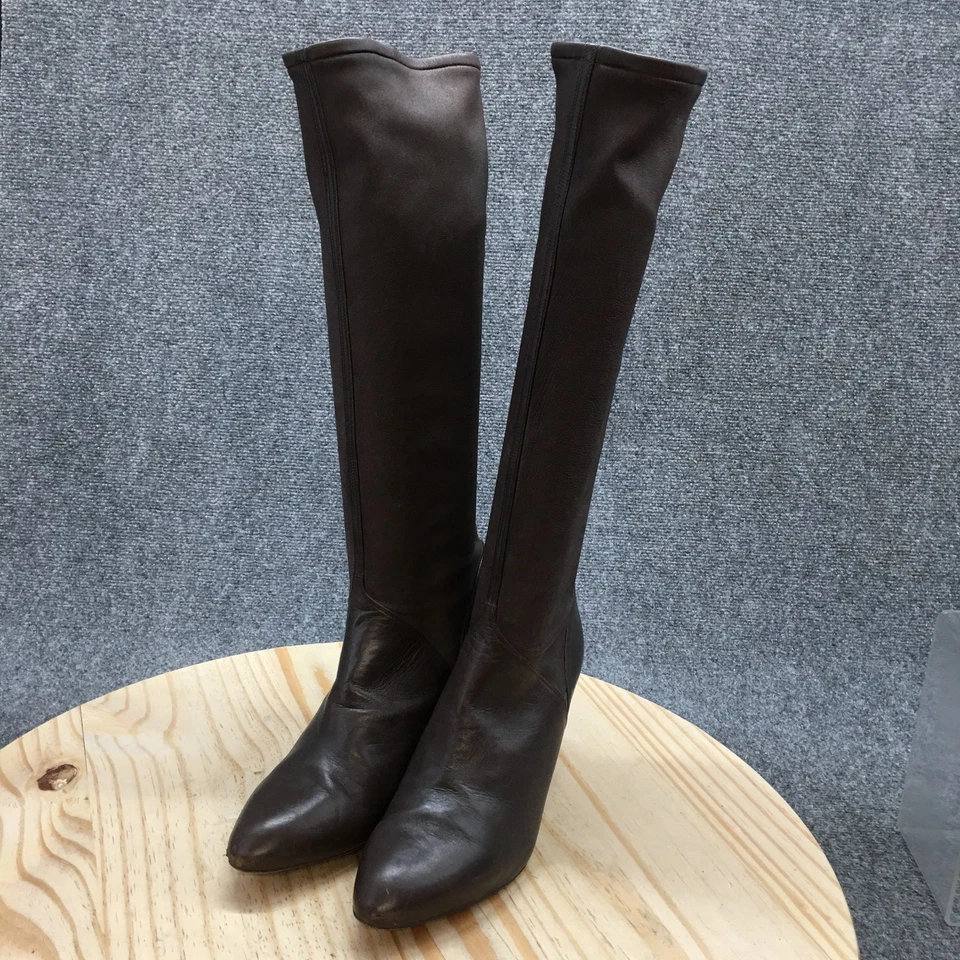 Botas Cole Haan para mujer 10,5 B altas hasta la rodilla tacones de cuero marrón D28505 Foto 3 de 4