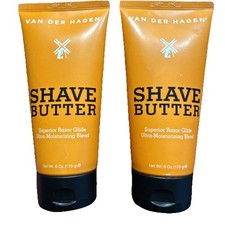 Van Der Hagen Shave Butter 2 Pack 6oz Shea Mango Cocoa Butter New