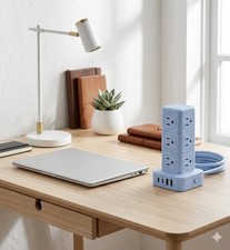 Power Strip Tower with Multiple Outlets, Tower Extension Cord  with 12 AC