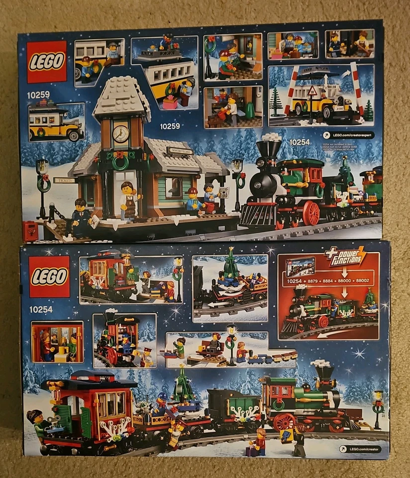 LEGO Creator 10259 Winter Village Station & 10254 Winter Holiday Train New - Image 2 of 4