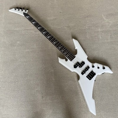 White Warrior Extreme Electric Bass Guitar Baswood Solid Body Rosewood Fretboard
