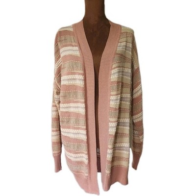 Anthropologie Current Air Cardigan Sweater Size M Lightweight Textured Open