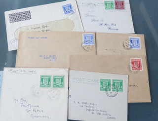 GUERNSEY 1940's RANGE OF COVERS AND FIRST DAY COVERS x 8