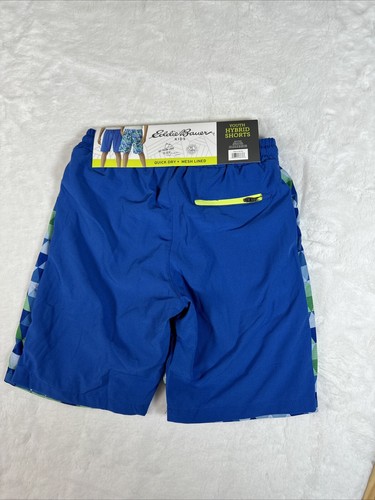Eddie Bauer Boys Youth 2-Pack Hybrid Shorts Blue Small 7/8