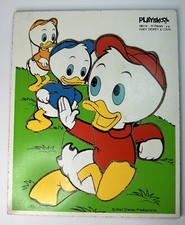 PLAYSKOOL HUEY DEWEY LOUIE Vintage 10 Piece Puzzle 190-14 -9.5"x11.5" Disney