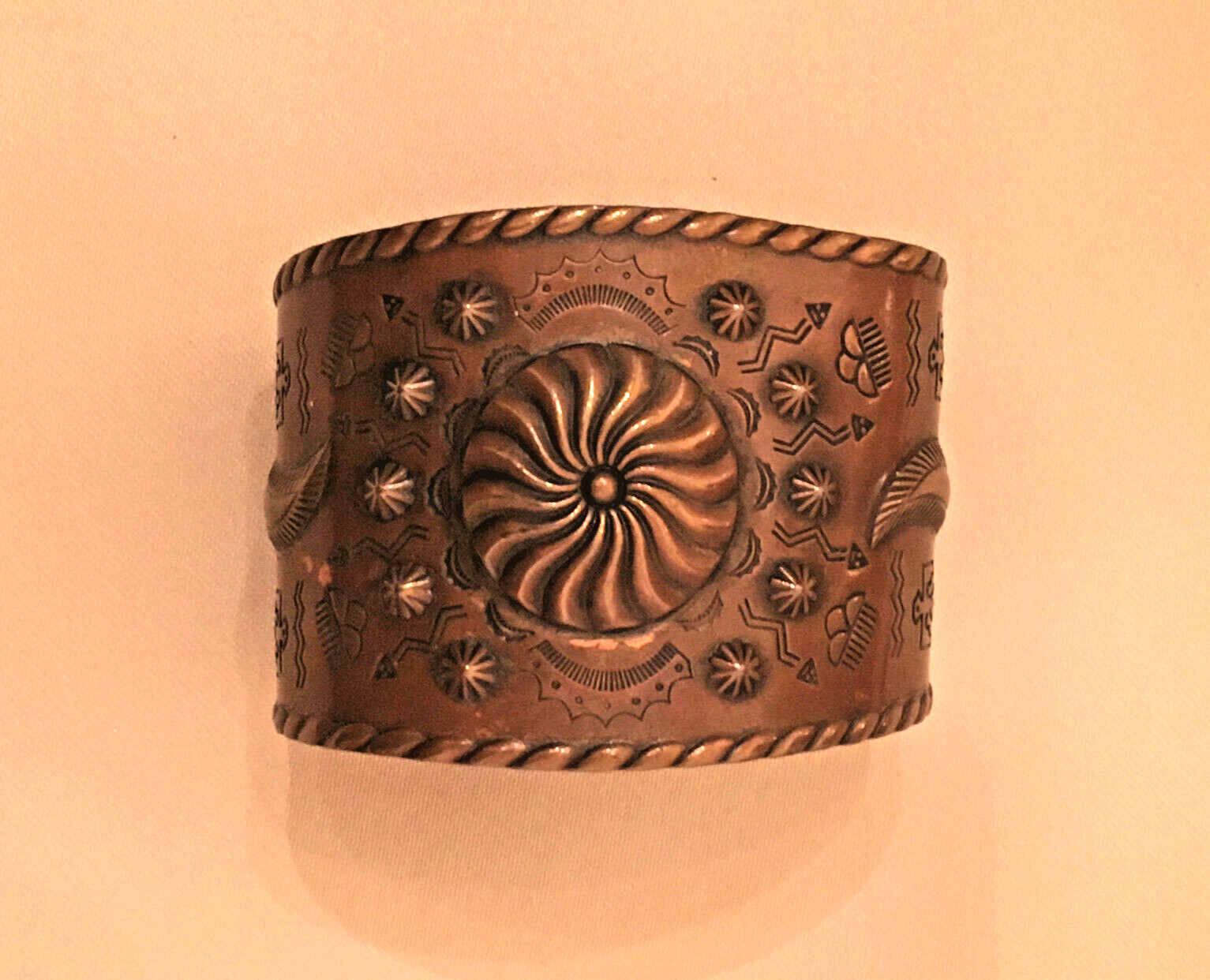 BELL TRADING POST -SOLID COPPER Cuff Bracelet REP… - image 1