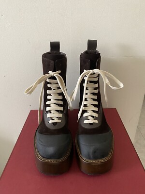 Bally Leather Platform Boots SZ 10.5