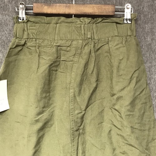 A New Day Skirt Womens Small Green Linen Pockets Knee Length A Line Pull On - Picture 8 of 12