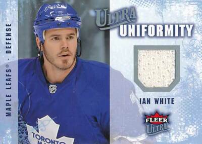 2008-09 Ultra UNIFORMITY JERSEY #IW IAN WHITE - Toronto Maple Leafs