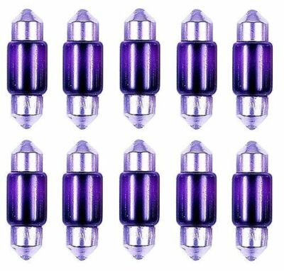 10x 3175 Purple 30MM 31MM Bright Dome Lamp Car Mini Festoon Light bulbs DE3175