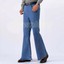 Men's Bell Bottom Jeans - Retro 70s Flared Denim Pants, Slim Fit, Stretch Cotton Blend (Various Blues)