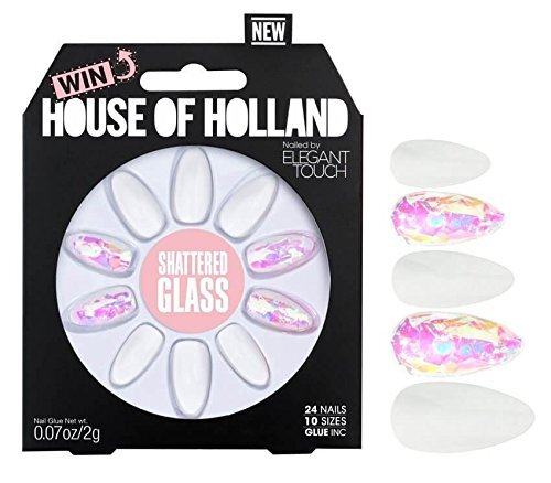 House of Holland genagelt von Elegant Touch SHATTERED GLASS: 24 Nägel, Nagelkleber... - Bild 1 von 1