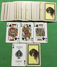 Old 1929 Vintage CONGRESS 606 Named ** QUEEN ** Playing Cards DOG Art Portrait