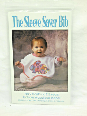 ASA Inspirations  Sleeve Saver Bib with Applique Shapes - 9 mos to 2 1/2 years